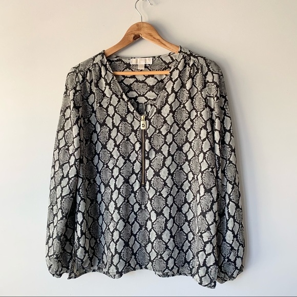 MICHAEL Michael Kors Tops - Michael Kors Snake Skin Print Blouse